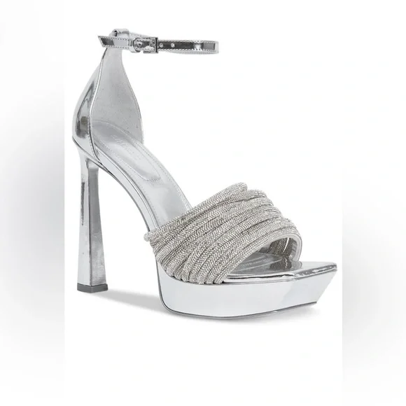 Jonathan Simkhai Lena Multi Strap Crystal Platform Sandal - Picture 1 of 8